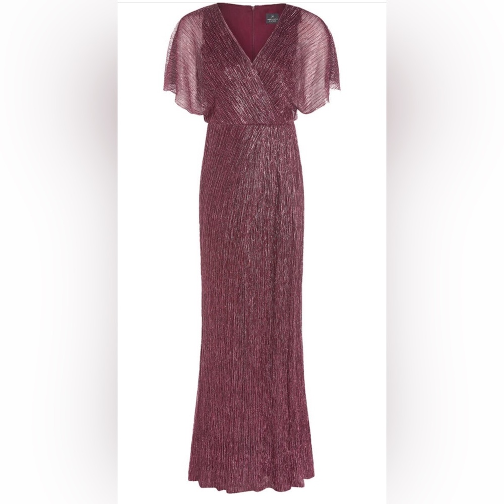 Adrianna Papell size 18 metallic burgundy gown
